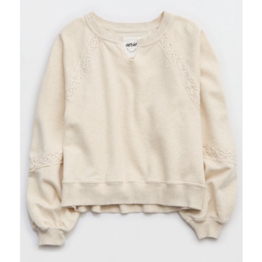 Aerie Hey Crochet Sweatshirt - Picture 3 of 13